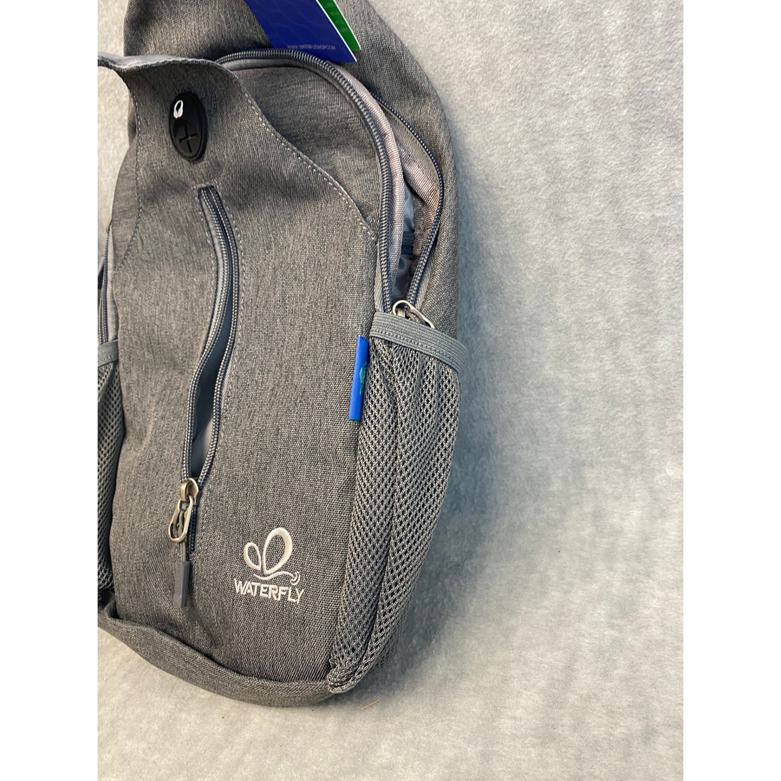 Waterfly Gray Sling Backpack Crossbody Chest Bag Travel Hiking Shoulder Unisex — image 6 of 8